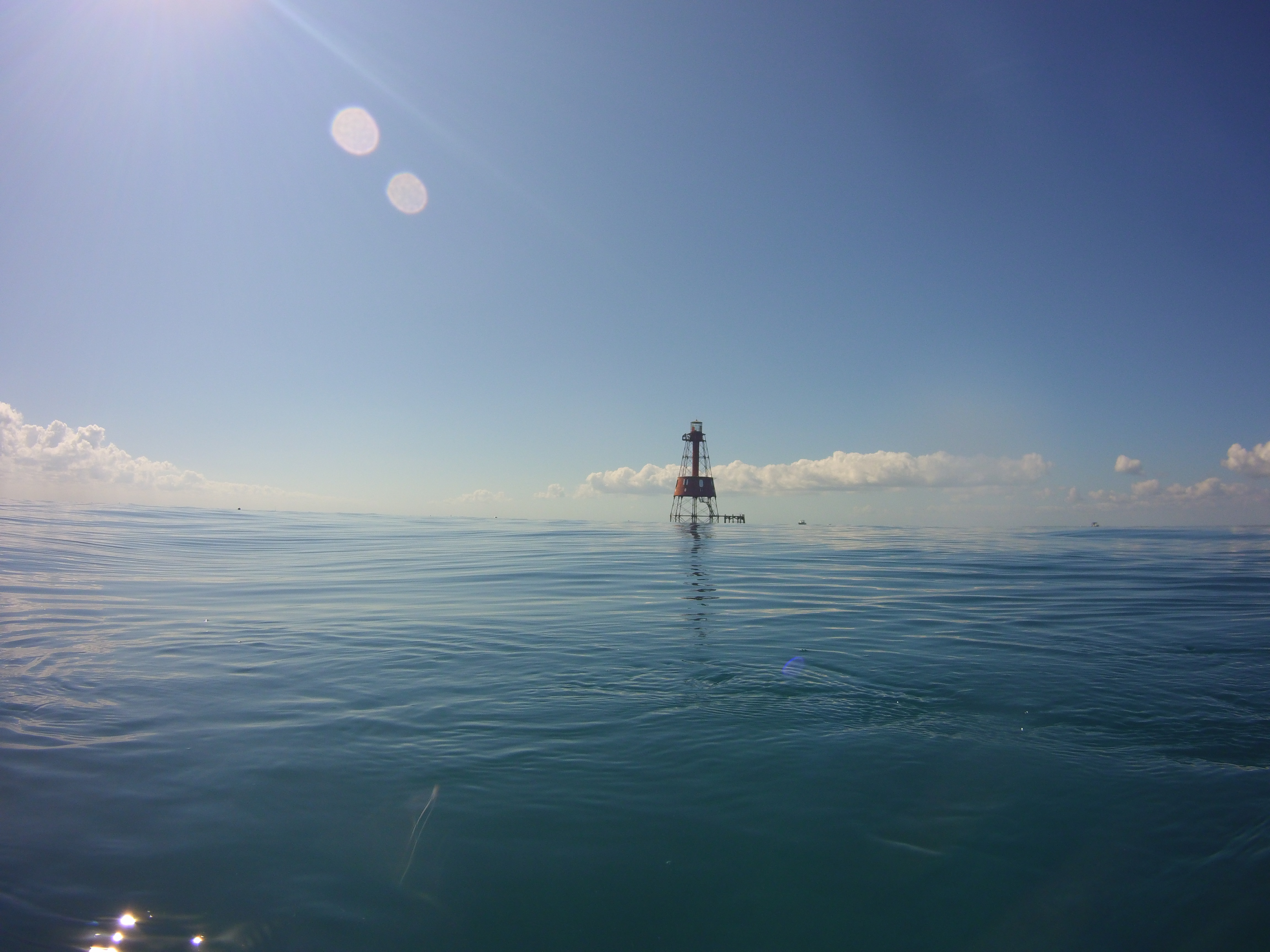 Carrysfort reef lighthouse from about half mile out