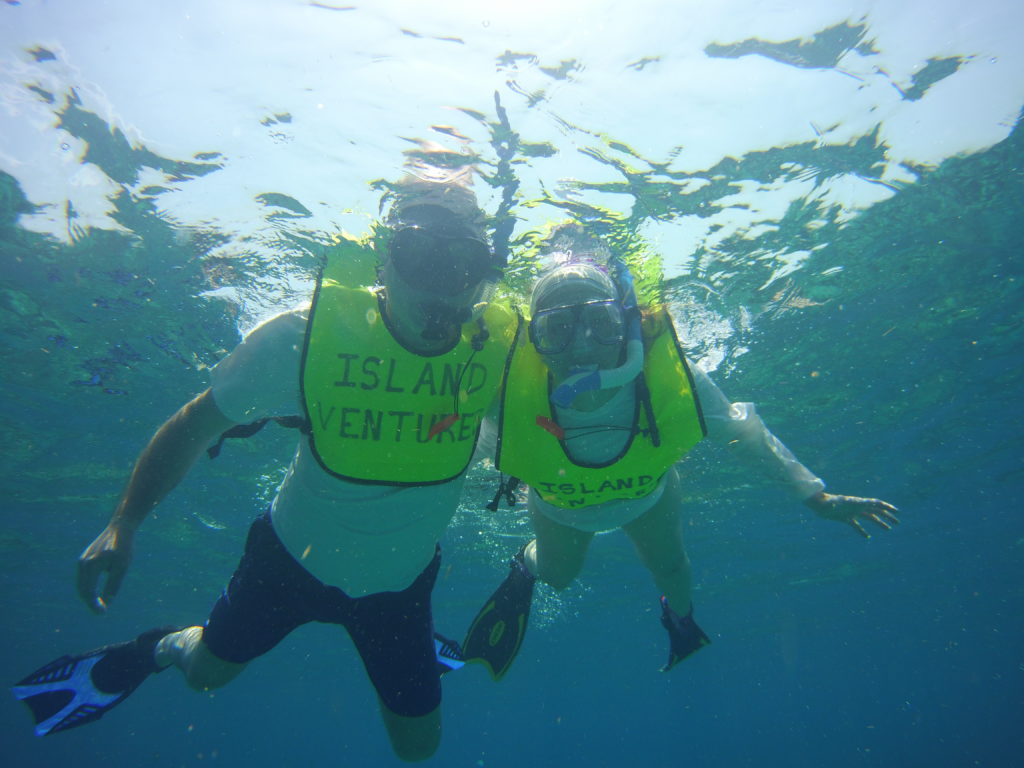 Family snorkeling